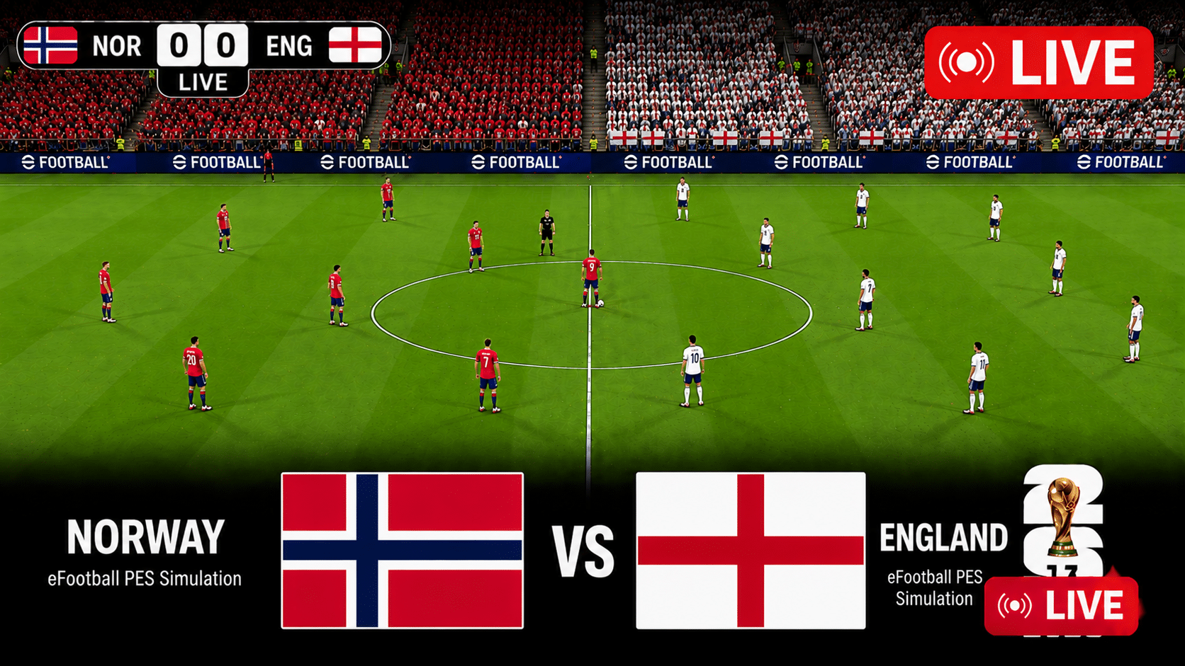 LIVE Norway vs England FIFA WC 2026 Quarter Final